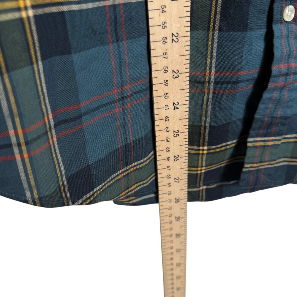 Ralph Lauren Button Down Shirt Mens Small Blue Plaid Red Pony Preppy - Picture 7 of 9